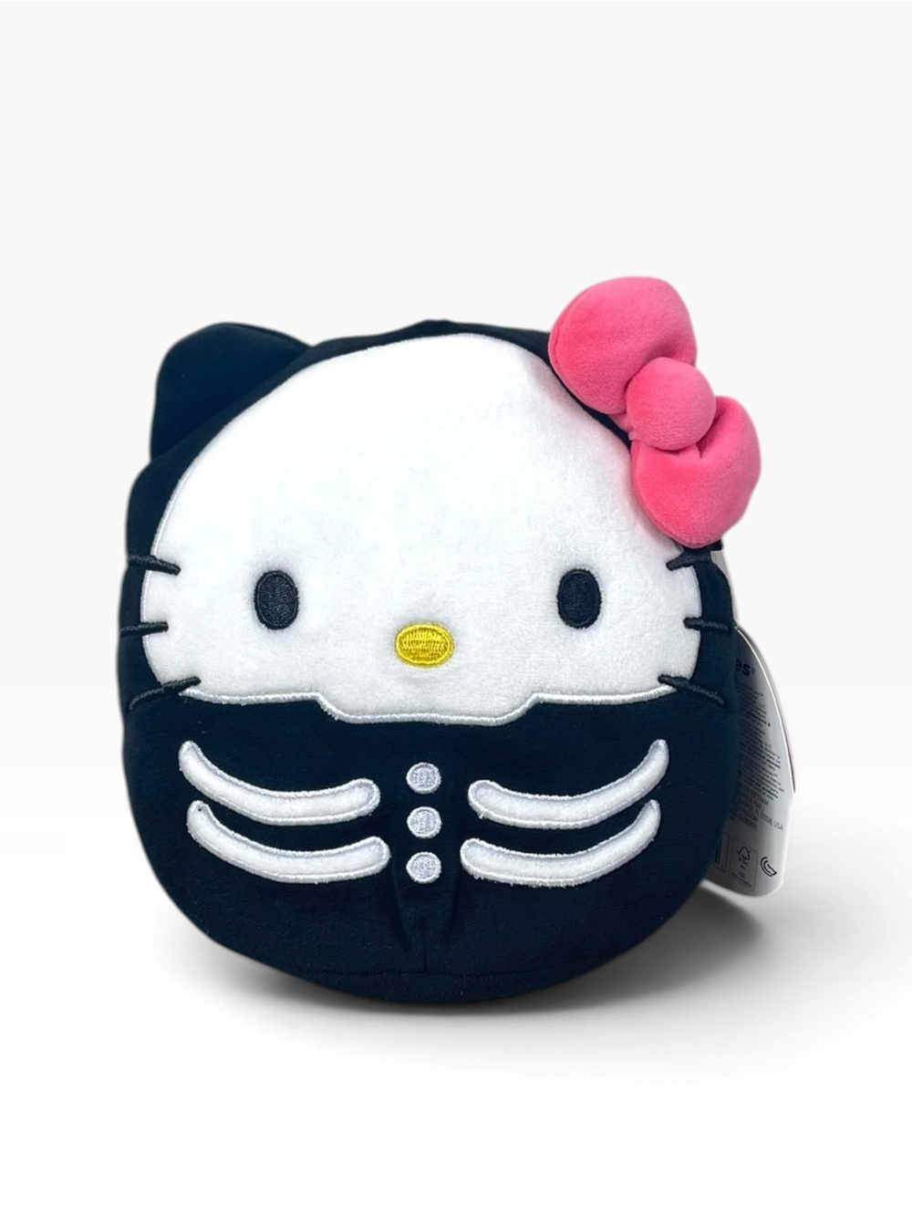 Hello Kitty Black, White & Pink Skeleton Plush